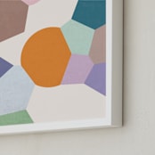 "Pointilize I" - Art Print in Multi by Amber Barkley - Frame Close-up