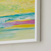 "Colorful Waves" - Art Print in Cadmium by Lucrecia Caporale - Frame Close-up