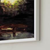 "A Summer Night" - Art Print in Dark Night Purple by Mande Calhoun - Frame Close-up