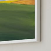 "September Hill" - Art Print in Rich Green by Stephanie Goos Johnson - Frame Close-up