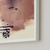 "There's A Lot Going On Underneath" - Art Print in mad mauve by Lauren Packard - Frame Close-up