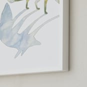 "Fox Shadow" - Art Print in shadow grey by Natalie Groves - Frame Close-up