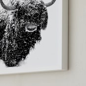 "Below Zero" - Art Print in Black and White by Leslie Le Coq - Frame Close-up