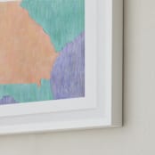 "Georgia in Paint" - Art Print in Georgia Peach by Denise Wong - Frame Close-up