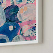 "The Path Is Blocked" - Art Print in Blue slate by Synnöve Seidman - Frame Close-up