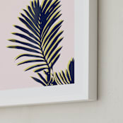 "Palm Study #2" - Art Print in blush by Cindy Lackey - Frame Close-up