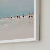 "White Sand" - Art Print in Light Blue by ALICIA BOCK - Frame Close-up