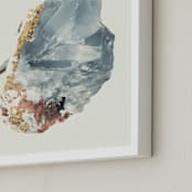 "Rock Study 2 fluorite" - Art Print in cream and gray by Baumbirdy - Frame Close-up