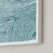 "Be. Here. Now." - Art Print in Ocean Blue by Ria Sharon - Frame Close-up