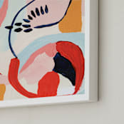 "Pucker Up" - Art Print in Bright Red by Holly Royval - Frame Close-up