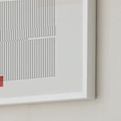 "Folded Lines" - Art Print in White by Jennifer Morehead - Frame Close-up