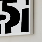 "Bold Pathways" - Art Print in Black on White by Ilana Greenberg - Frame Close-up