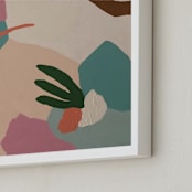 "Ground" - Art Print in Blush by FERNANDA MARTINEZ - Frame Close-up