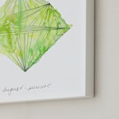 "August - Peridot" - Art Print in Peridot by Naomi Ernest - Frame Close-up