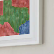 "Texas in Paint" - Art Print in Texas Bluebonnet by Denise Wong - Frame Close-up