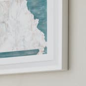 "Missouri in Paint" - Art Print in Missouri Green by Denise Wong - Frame Close-up