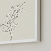"Wild Radish" - Art Print in charcoal on ivory by Jorey Hurley - Frame Close-up