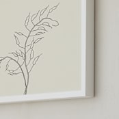 "Wild Radish" - Art Print in charcoal on ivory by Jorey Hurley - Frame Close-up
