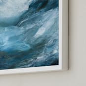 "Tidewater" - Art Print in Marine Blue by Mya Bessette - Frame Close-up
