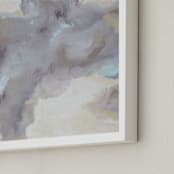 "Cloud View" - Art Print in Taupes, Greys and Blues by Owen Design Studio - Frame Close-up