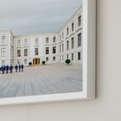 "Trumpets at Noon" - Art Print in Castle  by Andrew McClintock - Frame Close-up