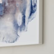 "Sweet Melancholy" - Art Print in Blue Smoke by Helen Halik - Frame Close-up
