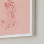 "vaporeux deux" - Art Print in blush by Ramnik Velji - Frame Close-up