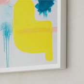 "Sometimes I Wish Beginnings Were Ends" - Art Print in Yellow by Jaime Derringer - Frame Close-up