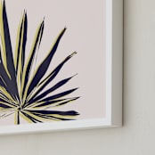 "Palm Study #1" - Art Print in blush by Cindy Lackey - Frame Close-up