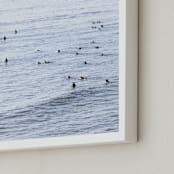 "Find Light In The Beautiful Sea" - Art Print in Seaside Blue by Summer Strauch - Frame Close-up