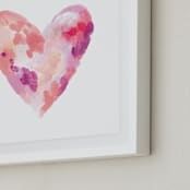 "Abstract Heart" - Art Print in Rose by Alethea and Ruth - Frame Close-up
