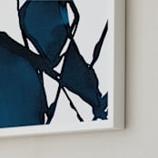 "Connectivity" - Art Print in Inky Blue by Michelle Lee - Frame Close-up