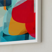 "Harmony I" - Art Print in White by Carmen Guedez - Frame Close-up