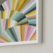 "Fan Out" - Art Print in White by melanie mikecz - Frame Close-up