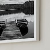 "Row Boats" - Art Print in White by Keely Norton Owendoff - Frame Close-up