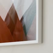 "Papel" - Art Print in Orange Rust by Tania Medeiros - Frame Close-up