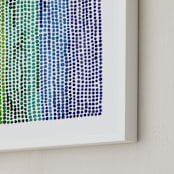 "Rainbow Dots 2" - Art Print in Sky by Kerry Doyle - Frame Close-up