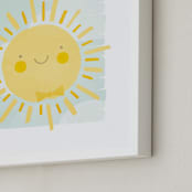 "Sunny" - Art Print in Sky by Susan Asbill - Frame Close-up