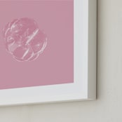 "Sargasso" - Art Print in Bubblegum Pink by Lynann Colligan - Frame Close-up
