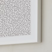 "Neurons" - Art Print in Charcoal by Katie Zimpel - Frame Close-up