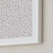 "Neurons" - Art Print in Charcoal by Katie Zimpel - Frame Close-up