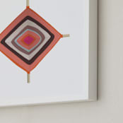 "Ojo" - Art Print in Salmon by Yours Madly - Frame Close-up