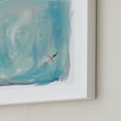 "Coastal Dreaming" - Art Print in Pond by Britt Mills - Frame Close-up