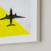 "Flyby" - Art Print in Yellow by Heather Deffense - Frame Close-up