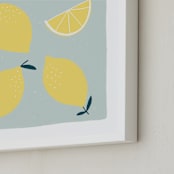 "Lemon Wedge" - Art Print in lemon by Betsy Siber - Frame Close-up