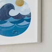 "The Endless Summer" - Art Print in Swell by Shirley Lin Schneider - Frame Close-up