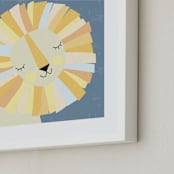 "lionel" - Art Print in Yellow by Angela Thompson - Frame Close-up