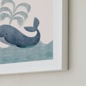 "Whale" - Art Print in Sea by Elly - Frame Close-up