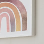 "Magical Rainbow" - Art Print in Pink by Kathy Par - Frame Close-up
