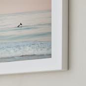 "Waving Good Morning" - Art Print in Ocean Blue by Shannon Howard - Frame Close-up